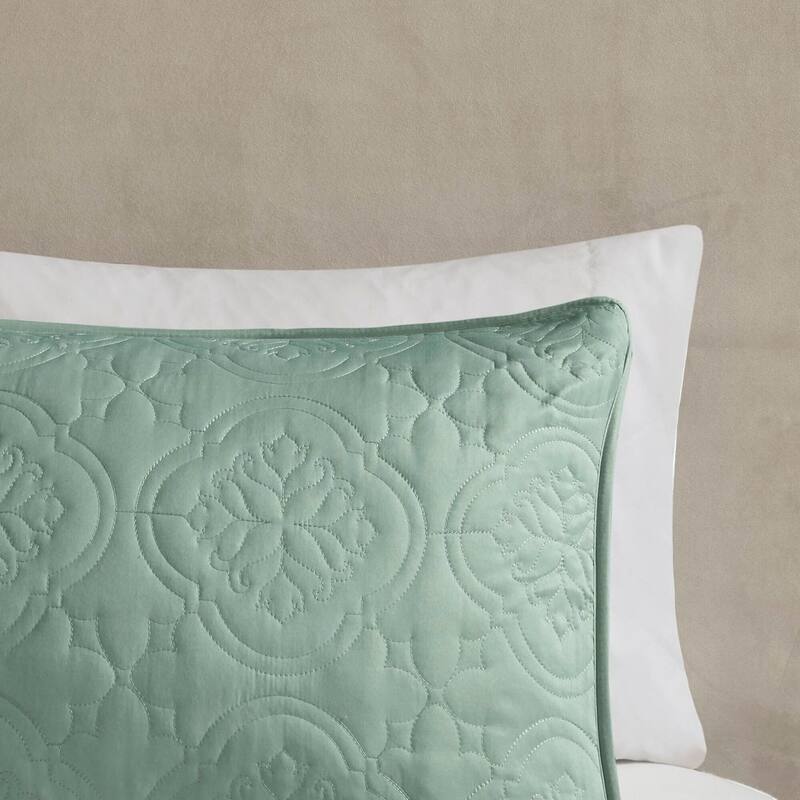 3 Piece Reversible Bedspread Set Seafoam King/Cal King
