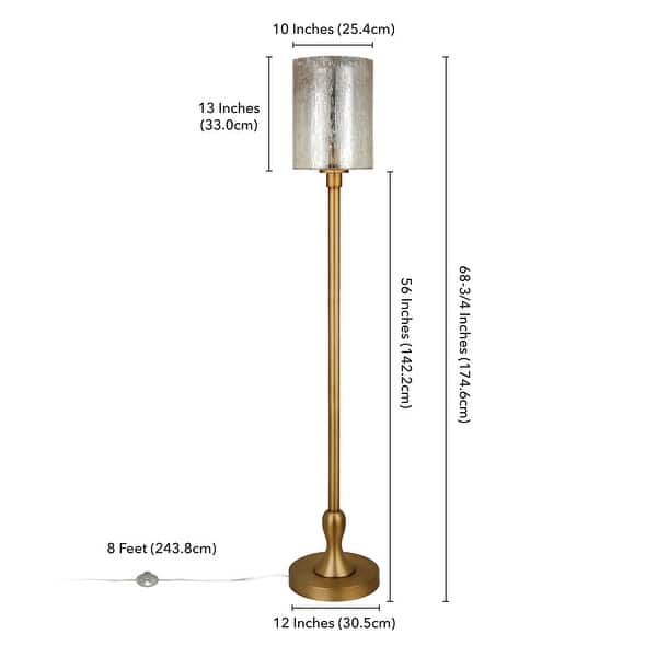 Neo Metal Floor Lamp With Mercury Glass Shade On Sale Overstock 20861466 Lite source vidal floor lamp with shelves and power outlet |. usd