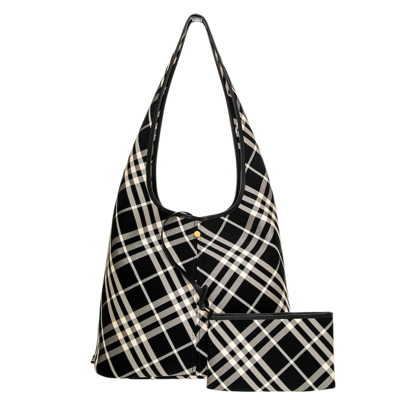 Burberry Large Check Shoulder Bag