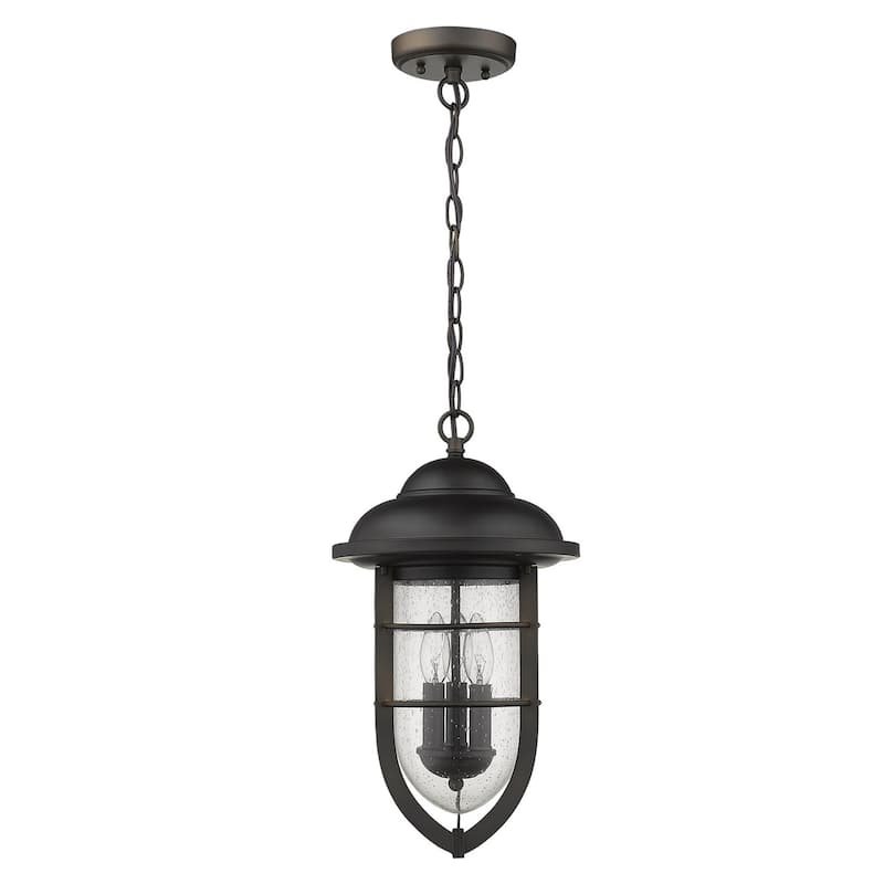 HomeRoots Dylan 3-Light Oil-Rubbed Bronze Hanging Lantern - 10' X '18.5' X '10