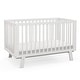 preview thumbnail 1 of 5, Rubber Wood Baby Crib with Adjustable Mattress Heights and Guardrails-White - 53.5" x 29.5" x 34.5" (L x W x H)