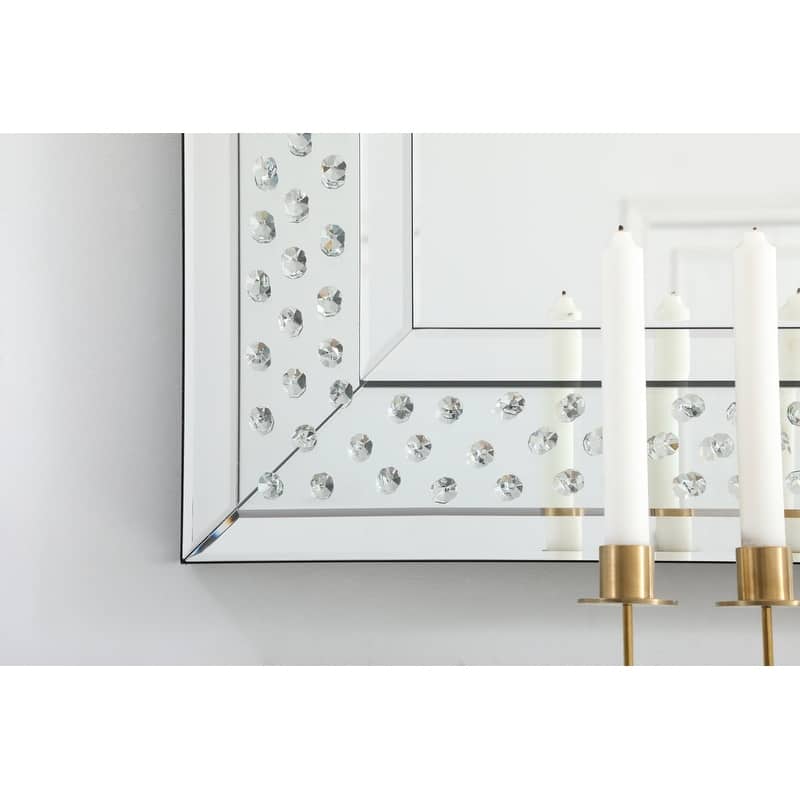 Samara Crystal Rectangle Mirror - Clear