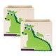 preview thumbnail 1 of 6, 3 Sprouts Kids Childrens Foldable Felt Dragon Storage Cube Bin Box (2 Pack)