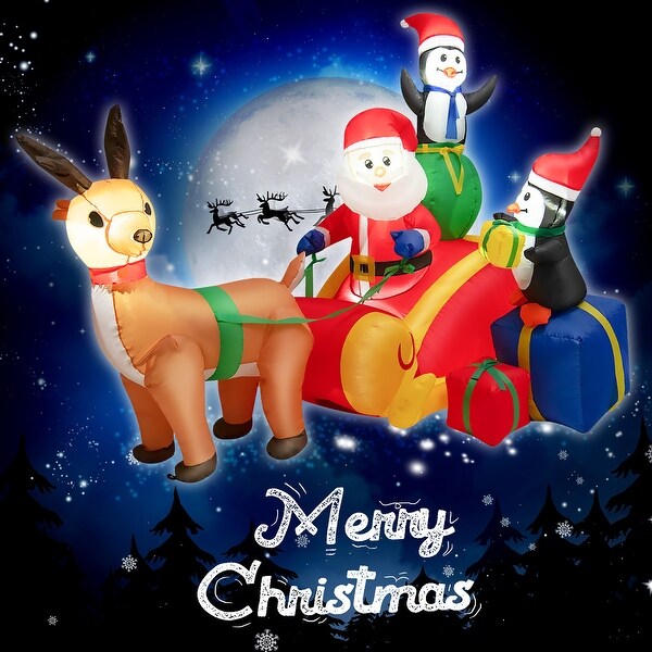 6 FT Christmas Inflatable Santa Claus Lighted Christmas Decorations
