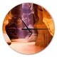 preview thumbnail 2 of 7, Designart 'Upper Antelope Canyon' Oversized Modern Wall CLock