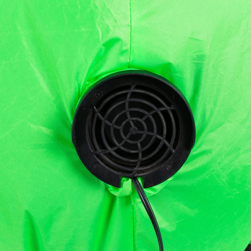 Eerie 5 Ft Electric Inflatable Halloween Green Spider with Disco Light