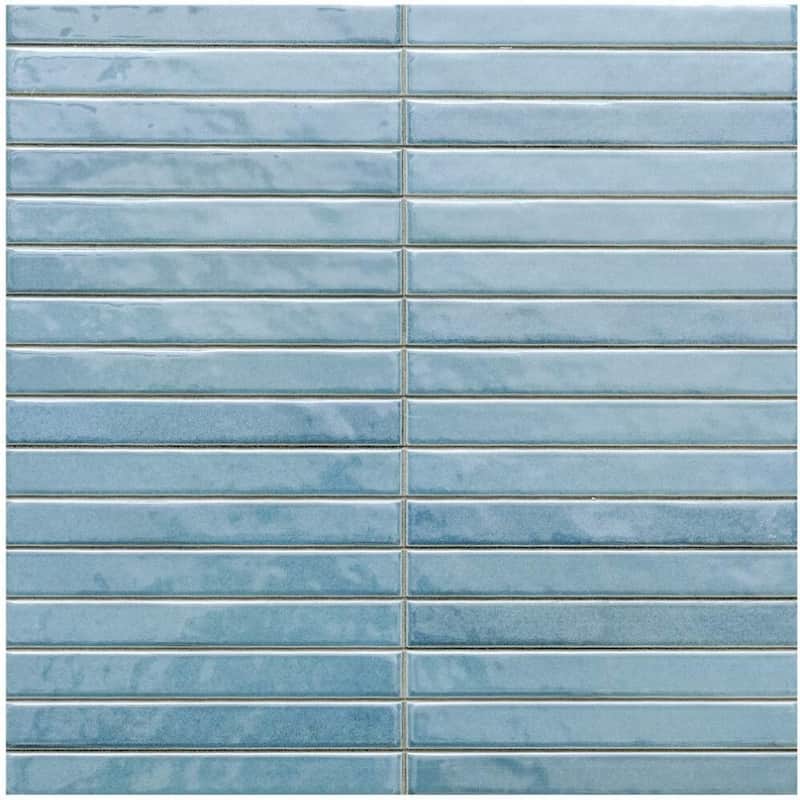 Castilla 14x14 Glossy Porcelain Textured Ribbed Tile - Wall, Backsplash