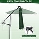 preview thumbnail 11 of 64, Ainfox 10 ft. Patio Offset Solar LED Umbrellas Cantilever Outside Umbrellas with Base