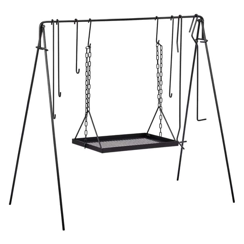 Portable Cookware Hanging Rack Outdoor Camping Bonfire - N/A - Steel