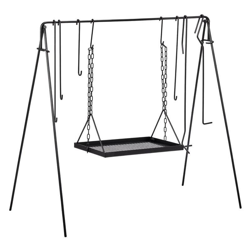 Portable Cookware Hanging Rack Outdoor Camping Bonfire - N/A