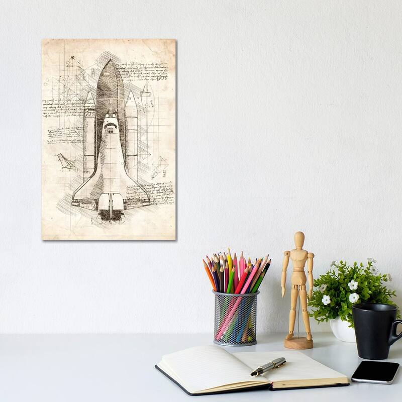 iCanvas "Space Shuttle" by Cornel Vlad Canvas Print - 12x8x0.75