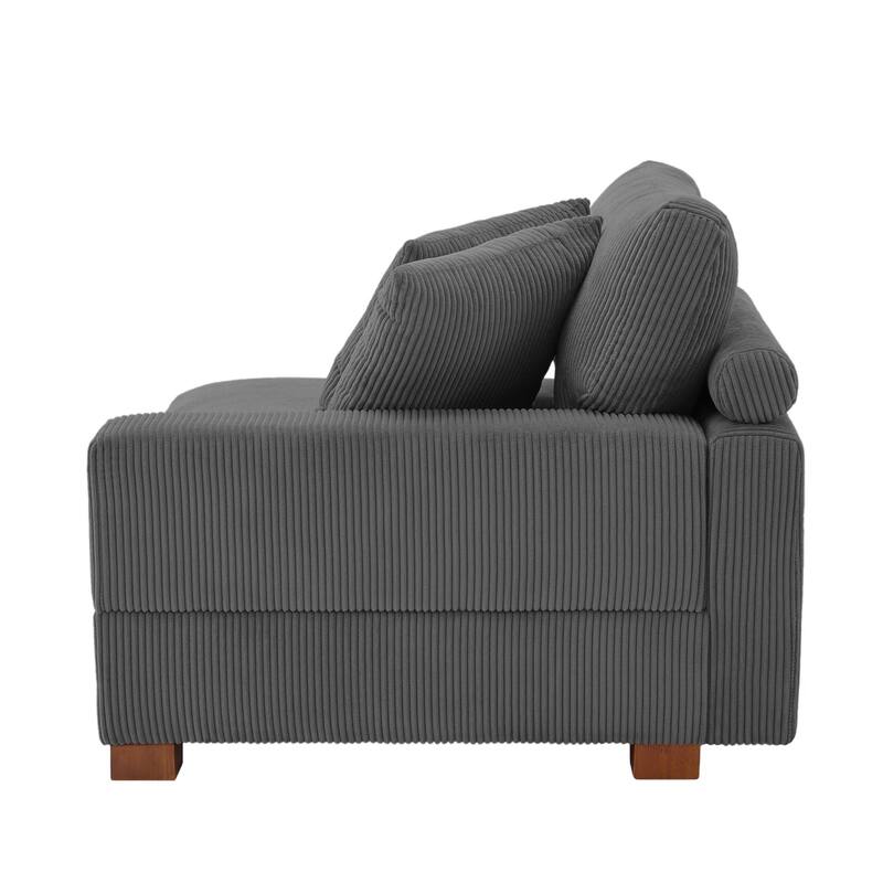 Modern Modular Sectional Sofa Corduroy Chaise Lounges