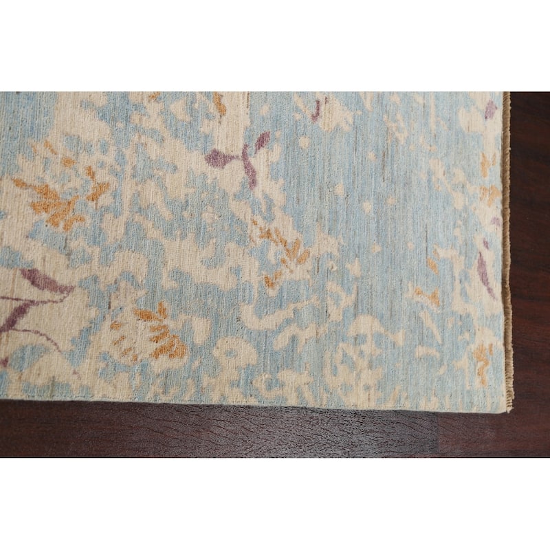 Vegetable Dye Abstract Oriental Living Room Area Rug Wool Hand-knotted - 8'9" x 11'11"
