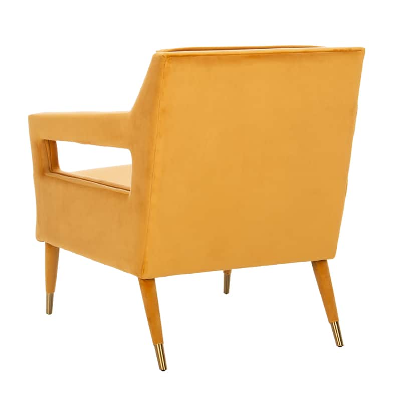 SAFAVIEH Amber Tufted Velvet Accent Chair - 30.3" x 34.1" x 33.9" - 30Wx34Dx34H