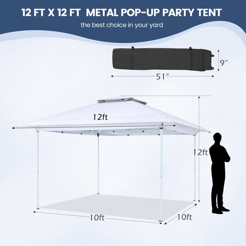 AVAWING 10x10 Pop Up Canopy Tent - Instant Shelter with UV Protection for Outdoor Events, Beach - Heavy Duty Steel Frame