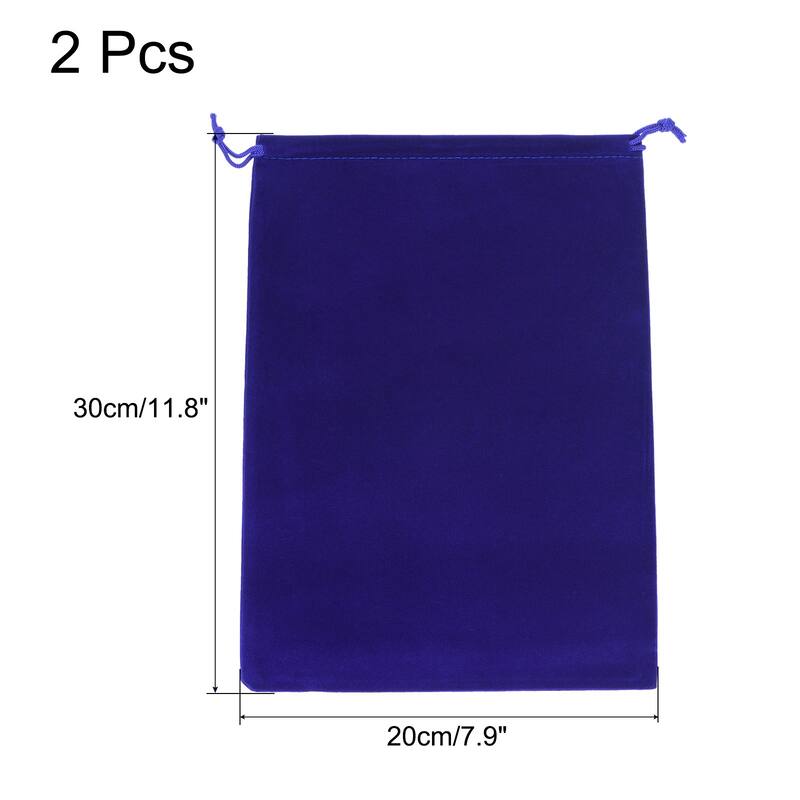 Microfiber Pouch Soft Storage Drawstring Gift Bags for Glasses Wedding - Dark Blue - 30x20cm