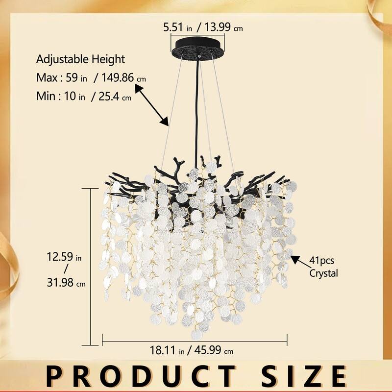 Modern Tree Branch Chandelier Crystal Pendannt Light Fixtures