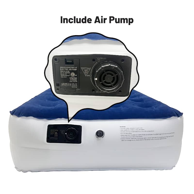 14-Inch Durable Luxury Inflatable Air Mattress with Comfort Coil Technology and High Capacity Pump, Home and Portable Travel