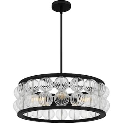 Terrarock 5-Light Matte Black Pendant