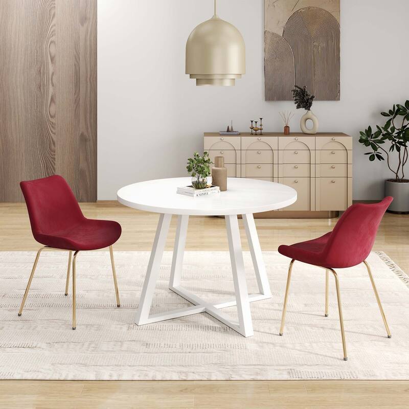 Avant 3-Piece Round Dining Set - Red