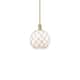 Option Brushed Brass / White Glass with White Rope