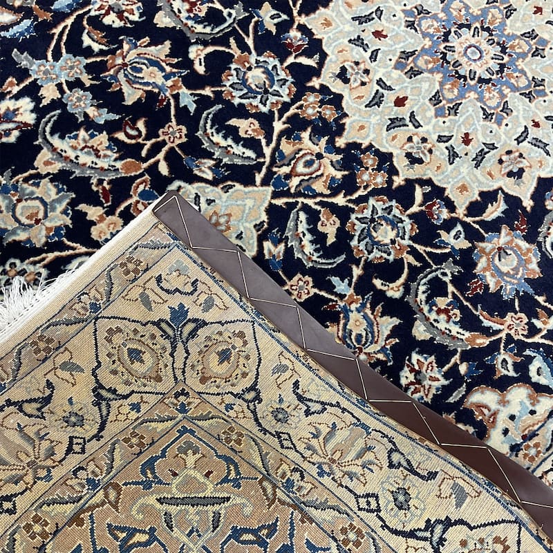 HERAT ORIENTAL Handmade Nain Wool & Silk Rug - 4' x 6'10"
