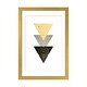preview thumbnail 7 of 18, iCanvas "Yellow and Black Geo III" by Urban Epiphany Gold - 24x16x1