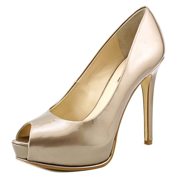 Shop Guess Honora Women PeepToe Synthetic Bronze Heels Free Shipping