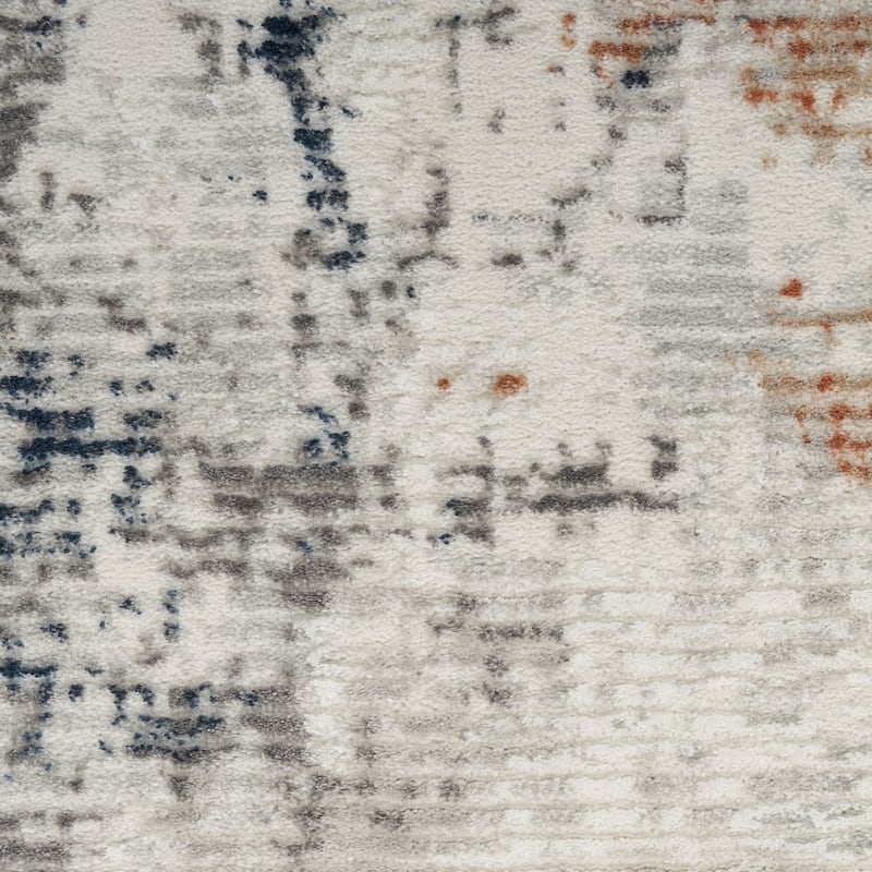 Nourison Home Texture Indoor only Grey Abstract Area Rug - 7' 10" x 9' 10" - Grey/Blue - 7' 10" x 9' 10" - Rectangle