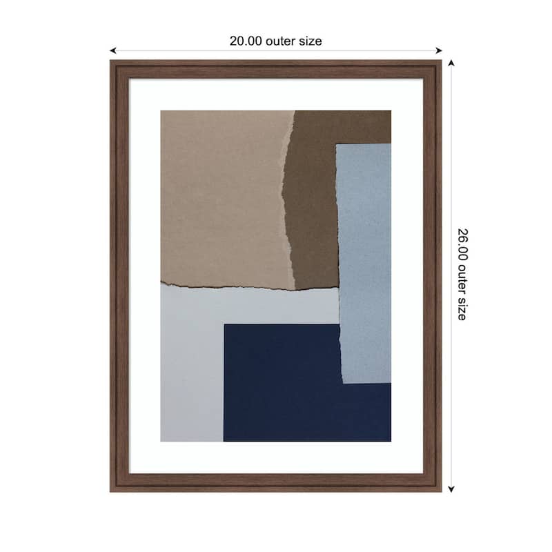 Kate and Laurel Torn Paper No6 by Mareike Bohmer Framed Wall Art Print