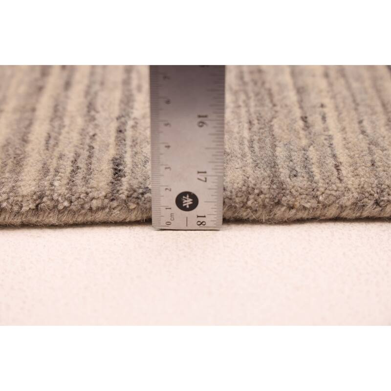 ECARPETGALLERY Hand Loomed Kashkuli Gabbeh Grey Wool Rug - 6'2 x 8'9