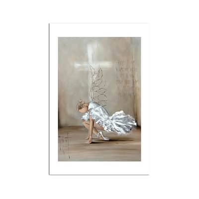 Here I Am To Worship Fine Art Paper Print by Ruth's Angels - Multi
