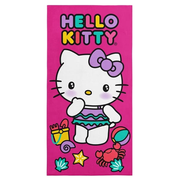 slide 2 of 30, Sanrio Hello Kitty Microfiber Beach Towel 30" x 60" - Hello Beach