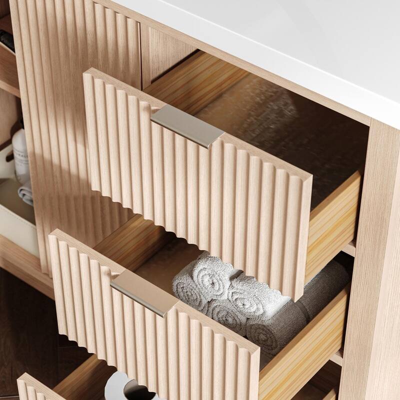 Ariel P61WQOVO Milan 61" Free Standing Single Oval Basin Vanity Set