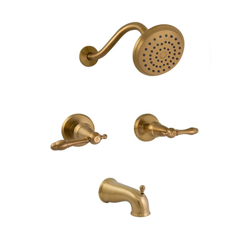 Design House 595728 Oakmont Tub and Shower Trim Package with 1.8 GPM - Brushed Gold