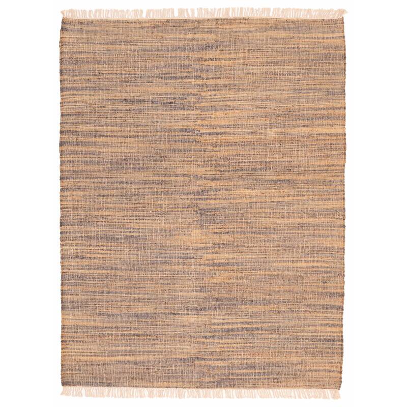 ECARPETGALLERY Flat-Weave Palas Denizli Tan Jute Kilim - 5'6 x 7'3