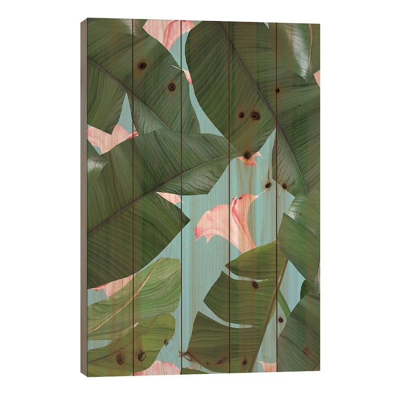 Wild Flower Print On Wood by 83 Oranges - Multi-Color - 26x18x1.5