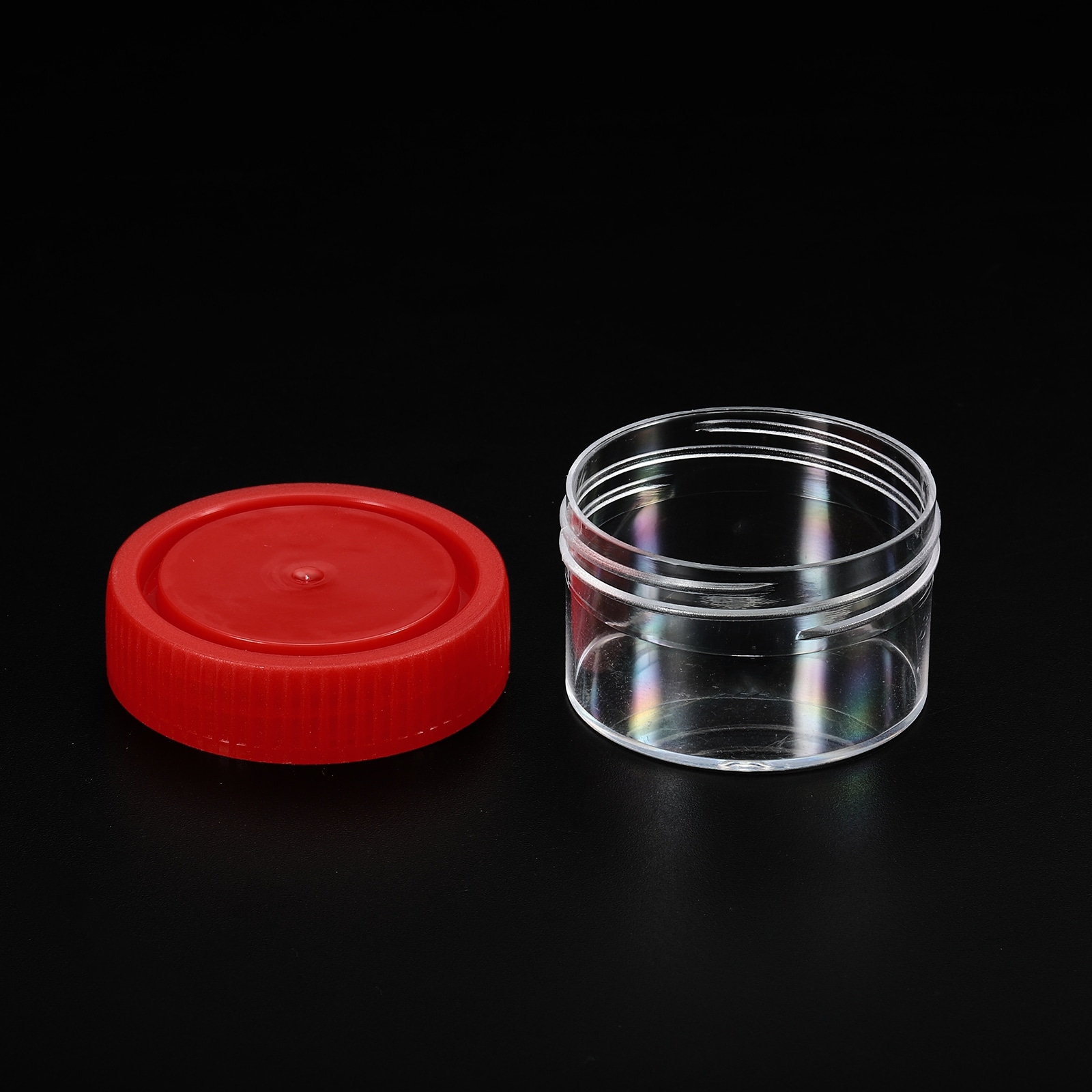 90ml Sample Cups 2pcs Short Sample Containers Leak Proof Cap for Lab Home Red | Harfington, 2