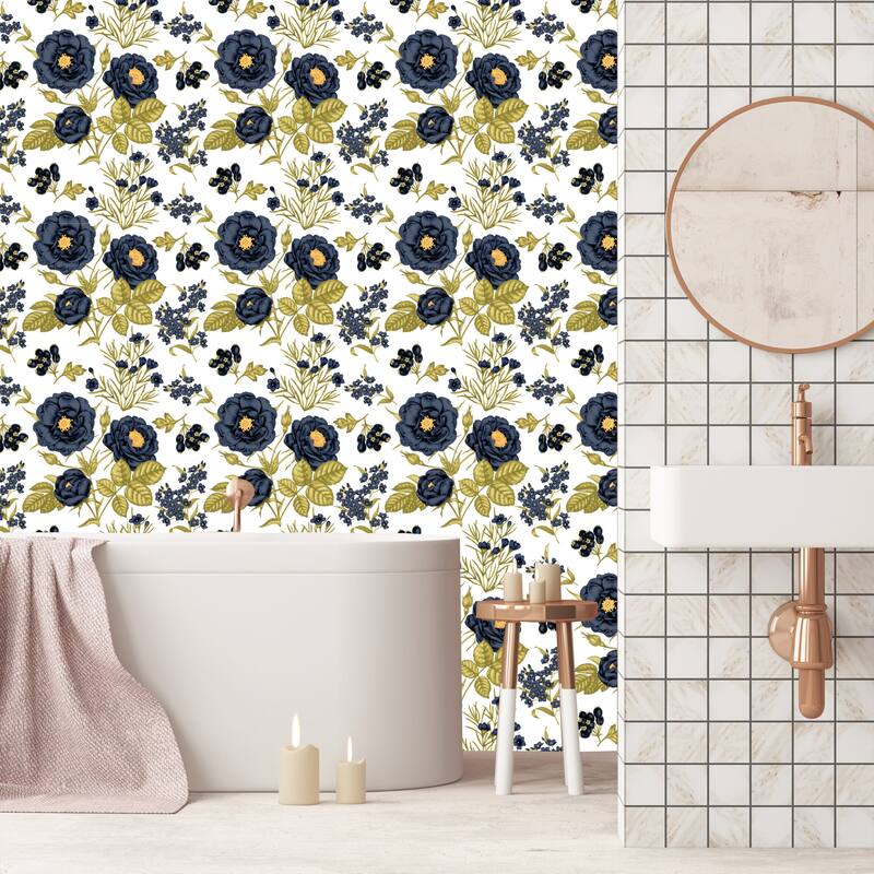 Paeonia Peony Removable Wallpaper - 24'' inch x 10'ft