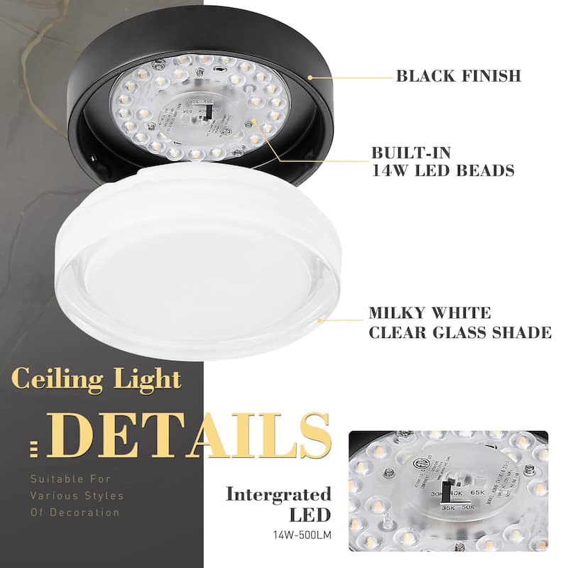6 Inch LED Flush Mount Ceiling Lights, 4 Packs
