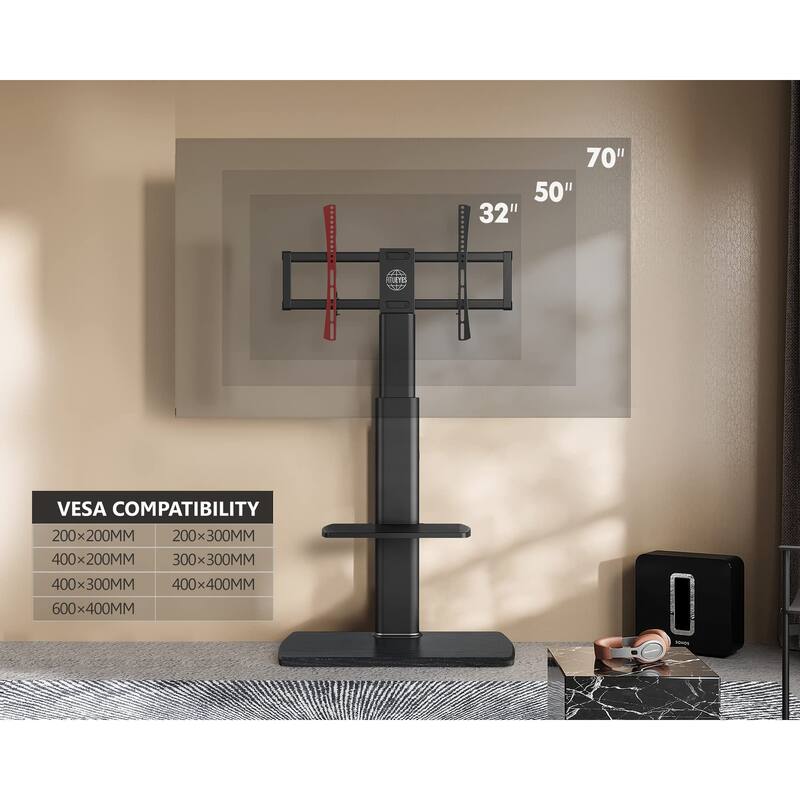 Floor TV Stand Tall Corner TV Stands for Swivel TV Mount Stand with
