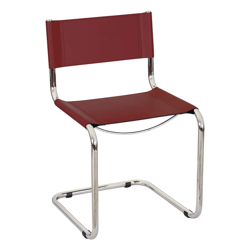 Breuer Chair Company Mart Stam Cantilever Side Chair w/ Chrome Frame (Various Bonded Leather Colors)