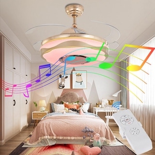 Bluetooth 7-Color Dimming Chandelier Music Speaker Invisible