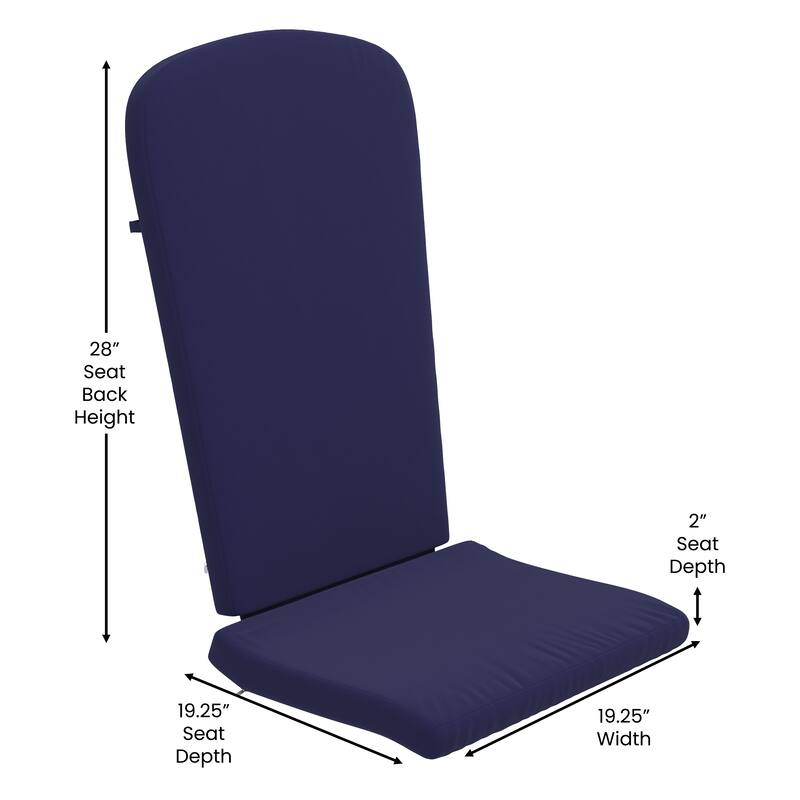 Indoor/Outdoor Adirondack Chairs with Cushions - Set of 2