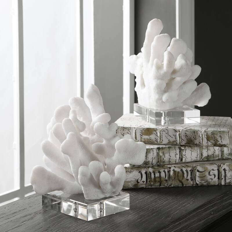 Uttermost Charbel White Bookends (Set of 2)