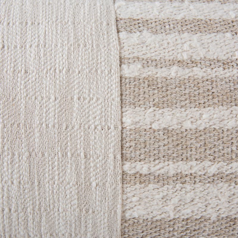 Donny Osmond Natural/Dark Natural Stripe Modern Industrial Throw Pillow - 14X26 - Cover Only