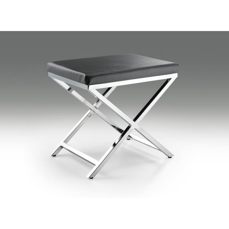 PU chair with chrome base - Grey/Silver