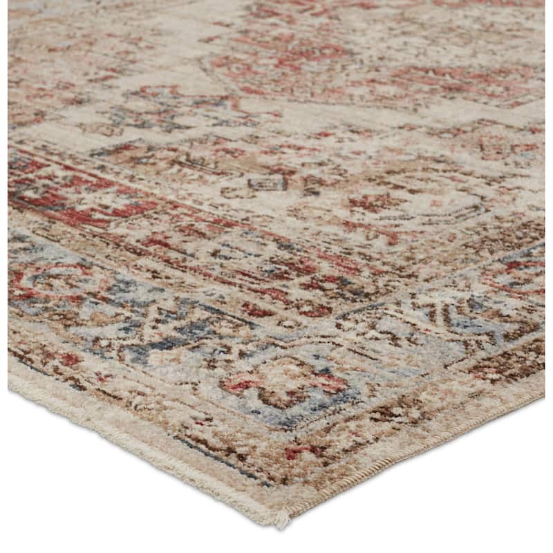 Emory Medallion Red/ Blue Area Rug