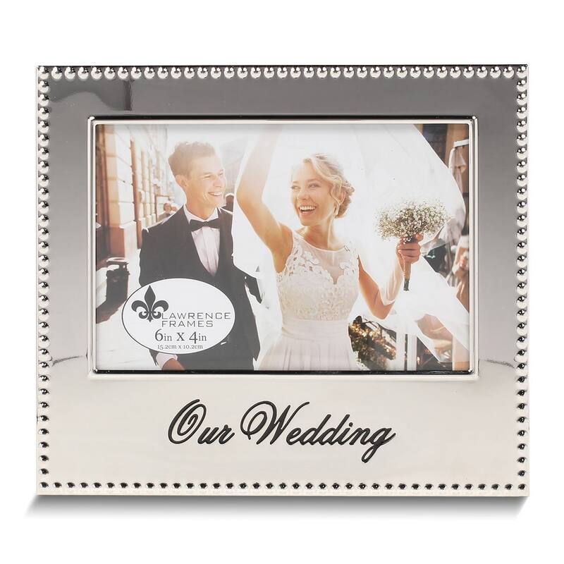 Silver-Tone Our Wedding 4x6 Photo Frame