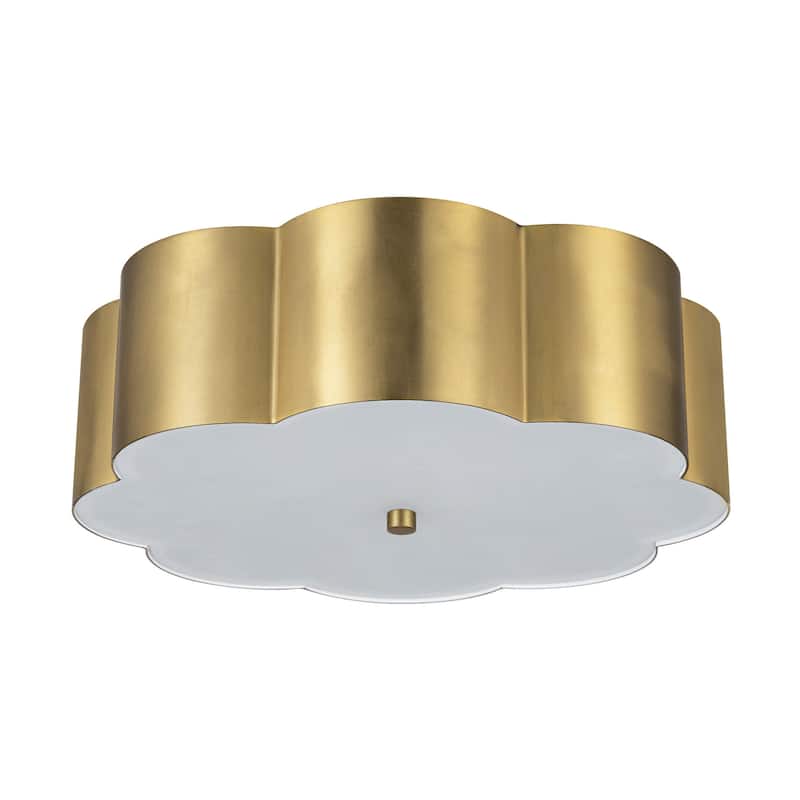 Alora Lighting FM603314 Blossom 3 Light 14" Wide Flush Mount Drum